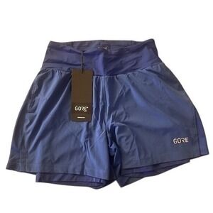 GORE Wear Women's Running Shorts Blue Built-in Liner Athletic Performance, XS